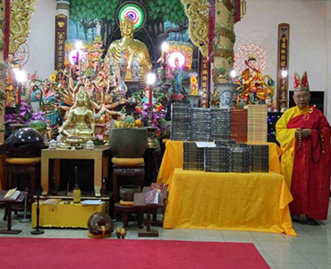 Printing Buddha books for pagodas